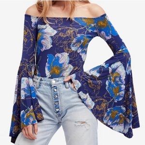 Free People Birds of Paradise Bell Sleeve Blouse